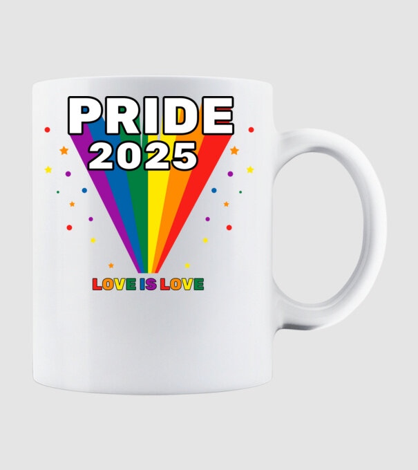 Pride 2025 minta fehér pólón