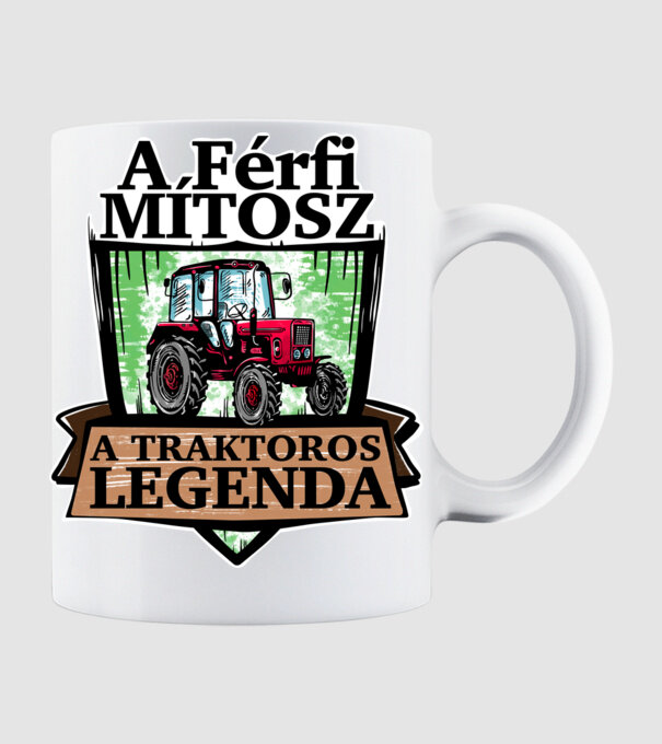 Traktoros legenda minta fehér pólón