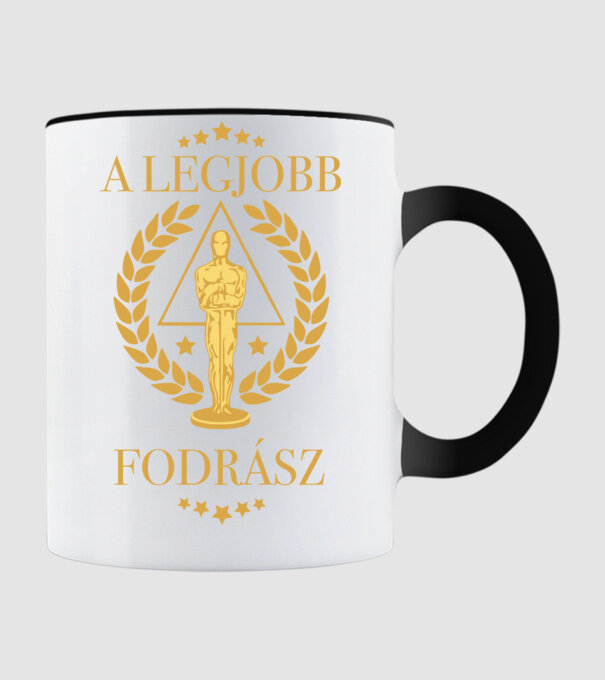 Oscar - A legjobb fodrász minta fekete pólón