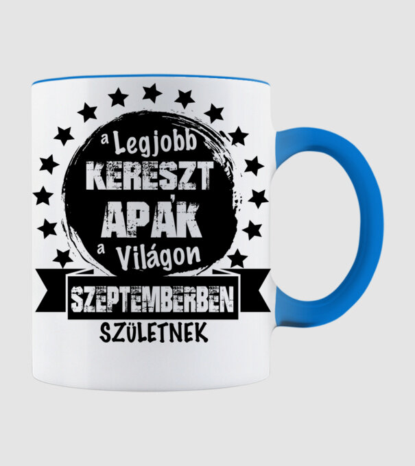 A legjobb Keresztapák a világon Szeptemberben születnek minta világoskék pólón