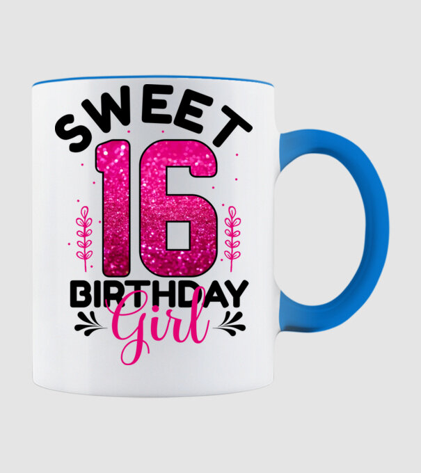 Sweet 16 birthday Girl  minta világoskék pólón
