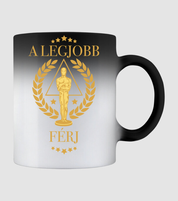Oscar - A legjobb férj minta fekete pólón