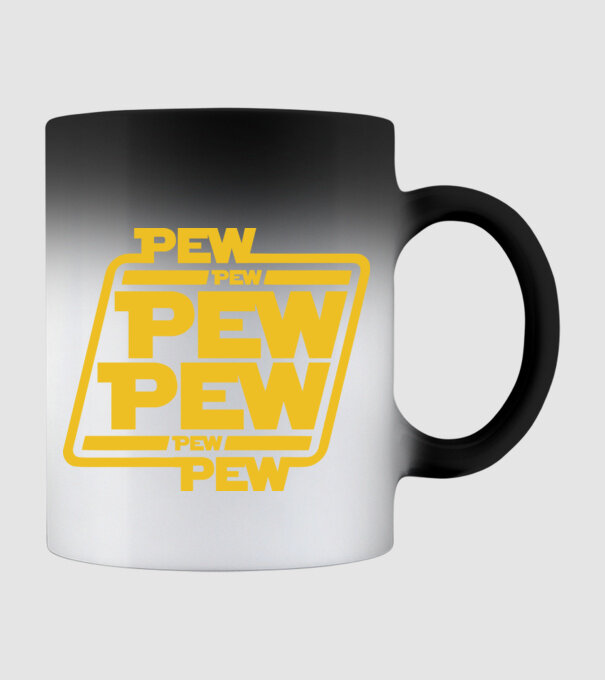 Pew pew PEW PEW pew Pew minta fekete pólón