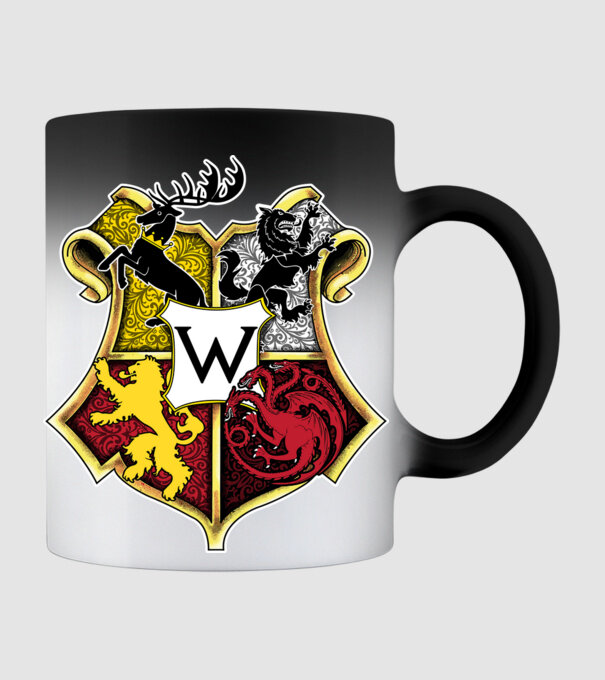 Westeros iskolai címer minta fekete pólón