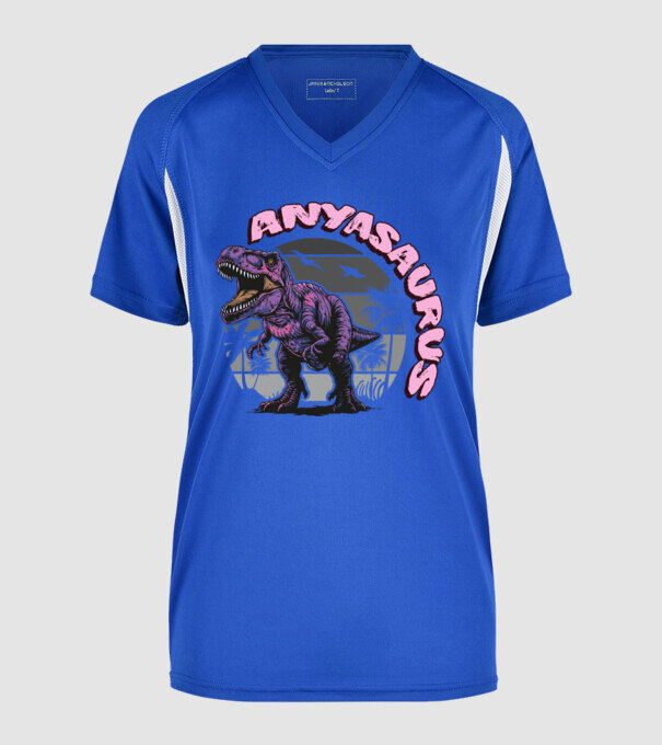 Anyasaurus rex minta királykék pólón