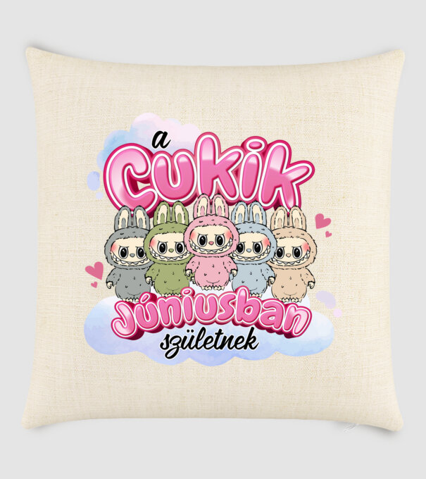 Labubu - A Cukik Júniusban születnek minta homokszín pólón
