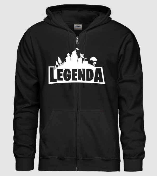 Legenda - Fortnite Style (Fehér) minta fekete pólón