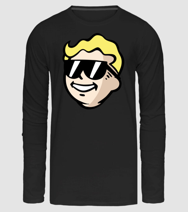 Vault Boy minta fekete pólón