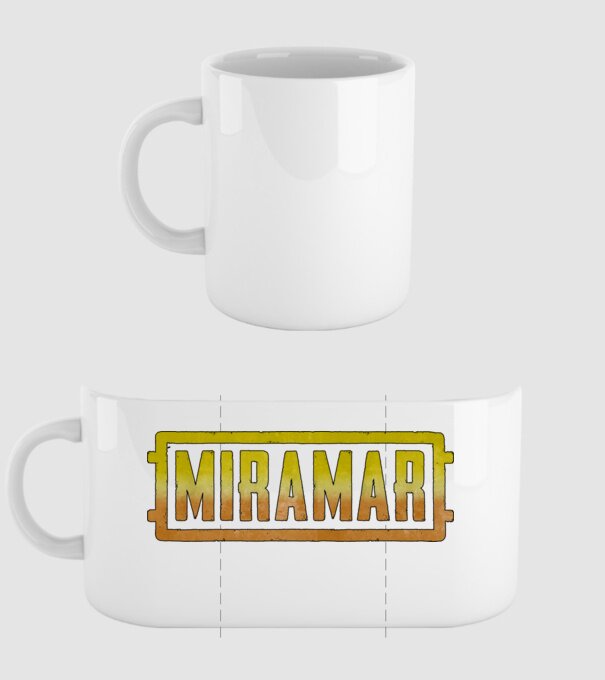 Miramar - PUBG Style minta fehér pólón