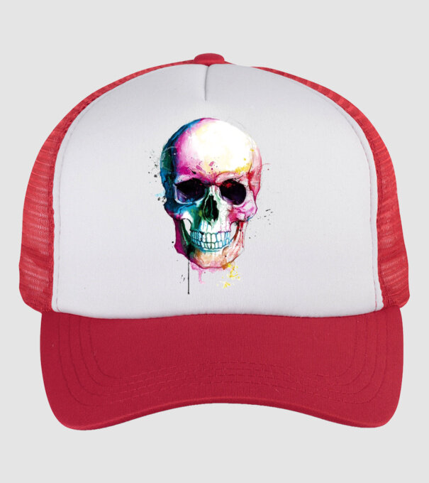 Calavera Koponya minta fehér/piros pólón
