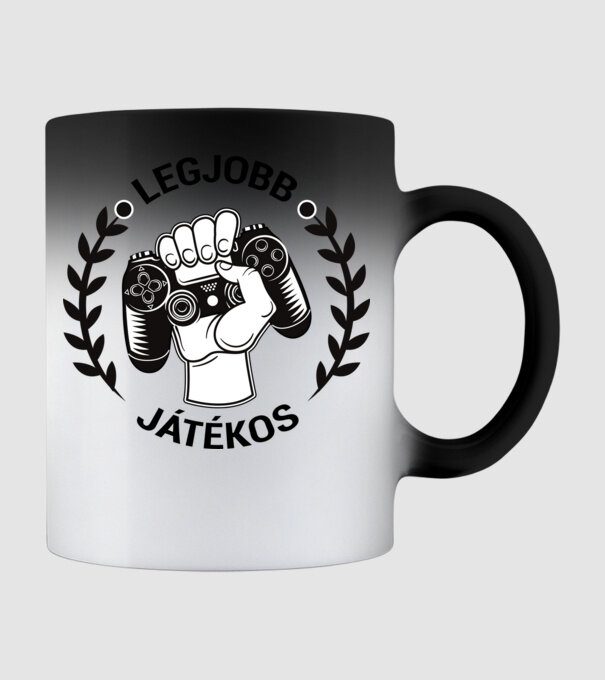 Legjobb játékos minta fekete pólón