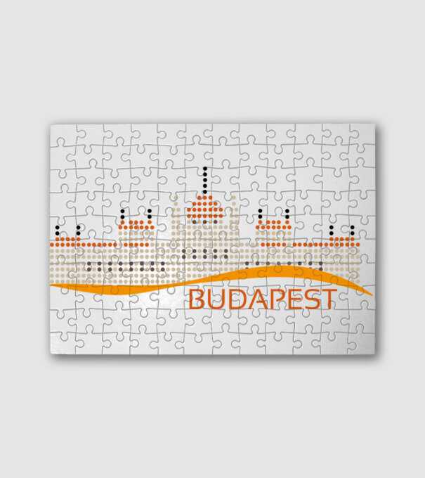 Mozaik Parlament - Budapest minta fehér pólón