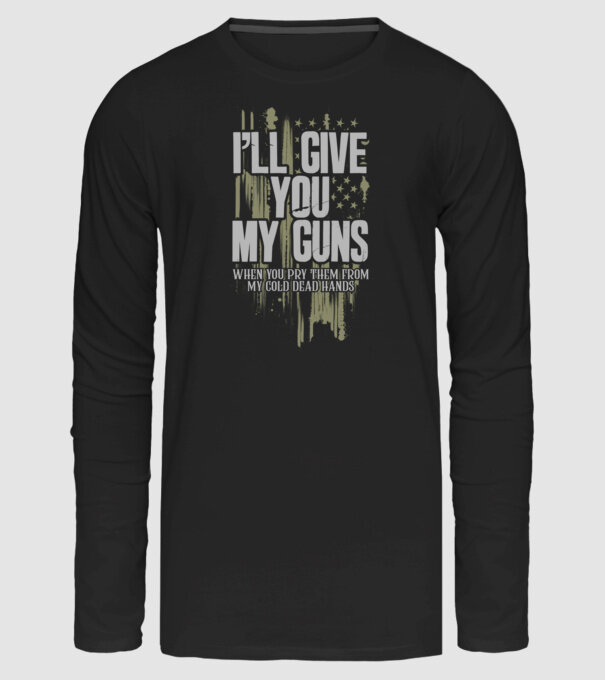 I'll give you my guns minta fekete pólón