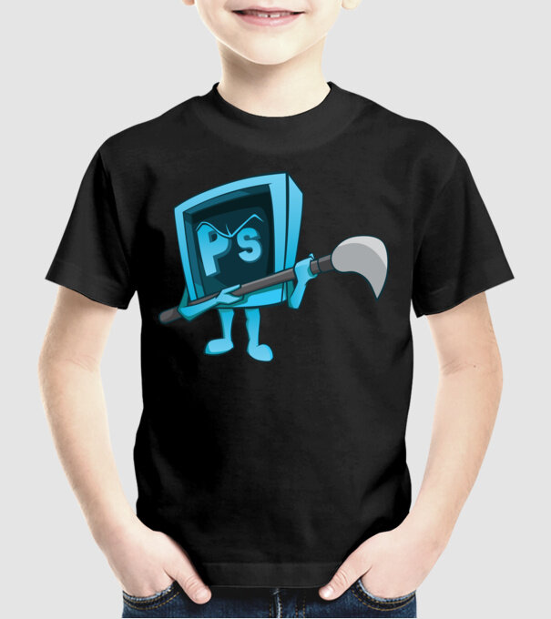 Photoshop - Adobers minta fekete pólón