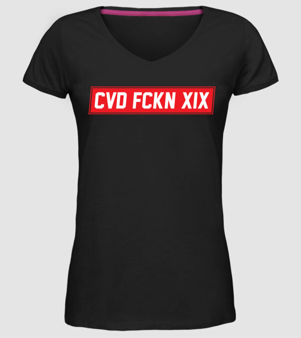 CVD FCKN XIX minta fekete pólón