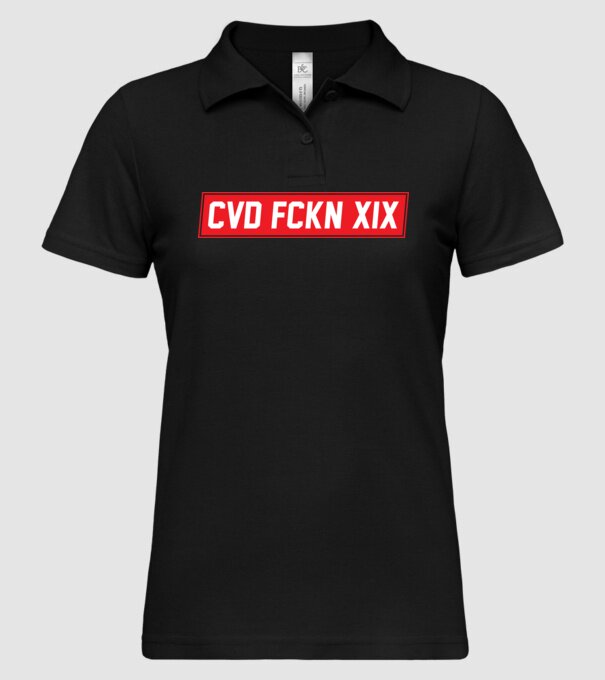 CVD FCKN XIX minta fekete pólón