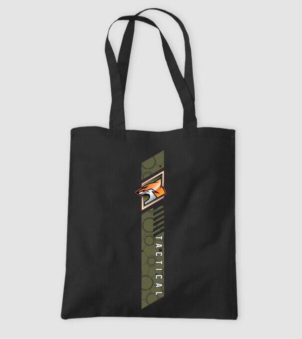 Fox Tactical minta fekete pólón
