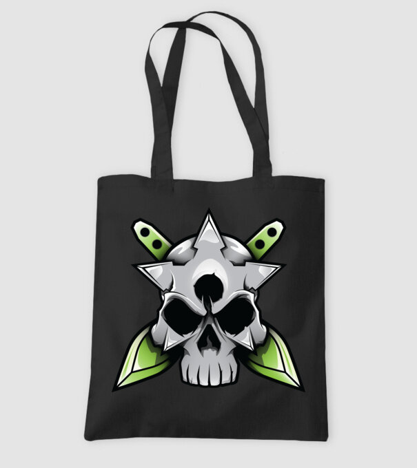 Skull knife minta fekete pólón