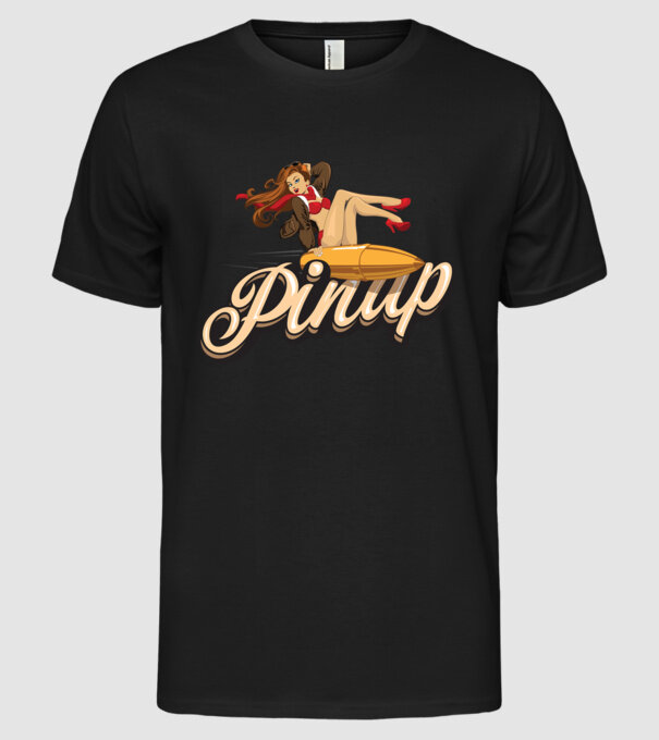 Pinup Bullet minta fekete pólón