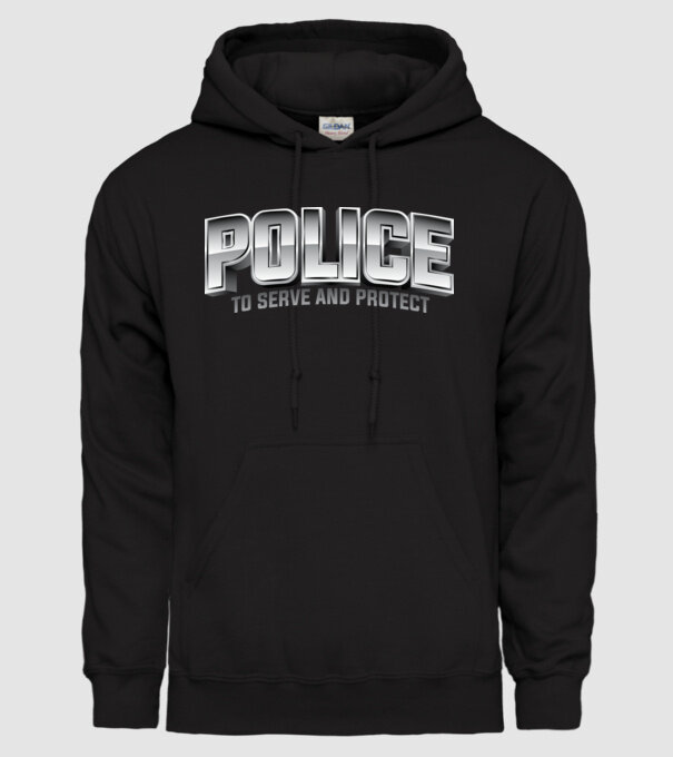 Police minta fekete pólón