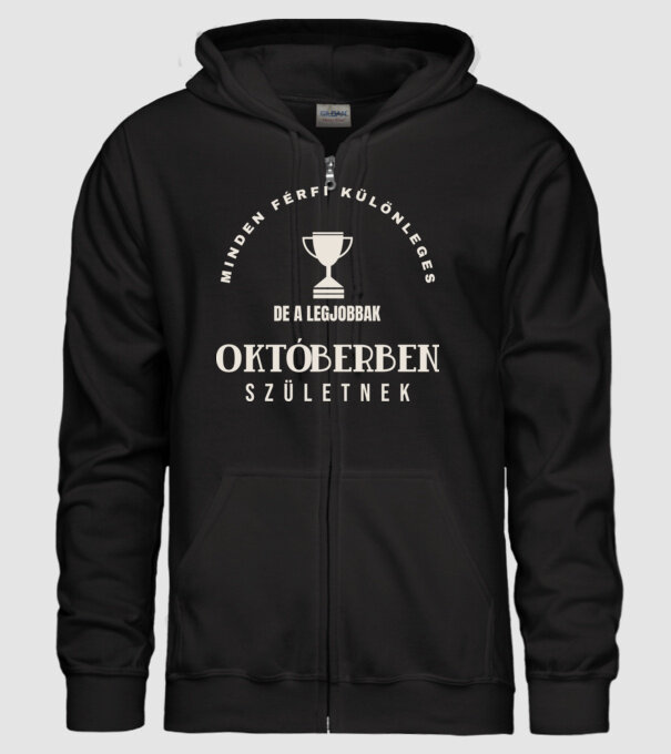 Minden férfi különleges október minta fekete pólón