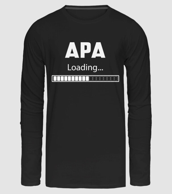 Apa loading... minta fekete pólón