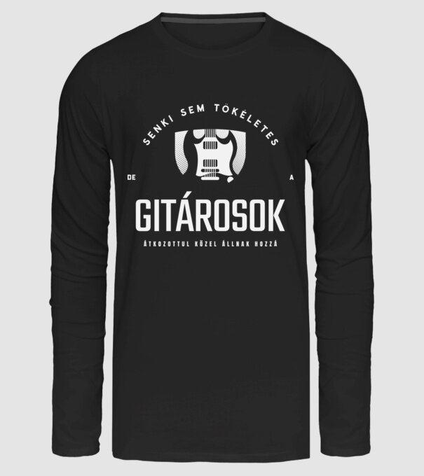 Senki sem tökéletes, de a gitárosok átkozottul közel állnak hozzá minta fekete pólón