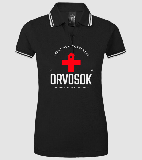 Senki sem tökéletes orvosok minta fekete pólón
