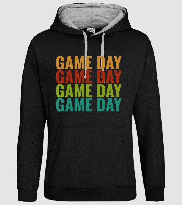 Game Day minta fekete pólón
