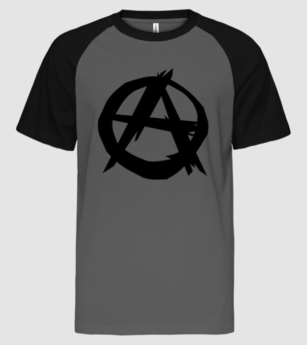 Anarchia minta szürke/fekete pólón