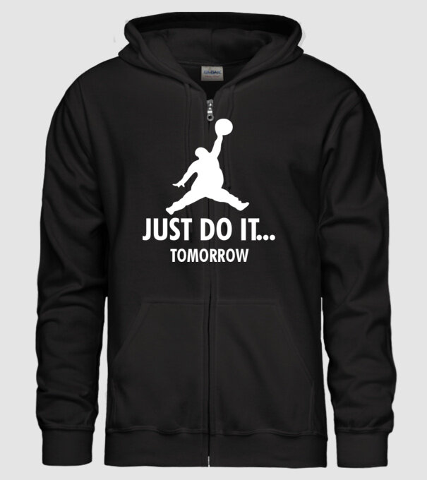 Just do it! Tomorrow... minta fekete pólón
