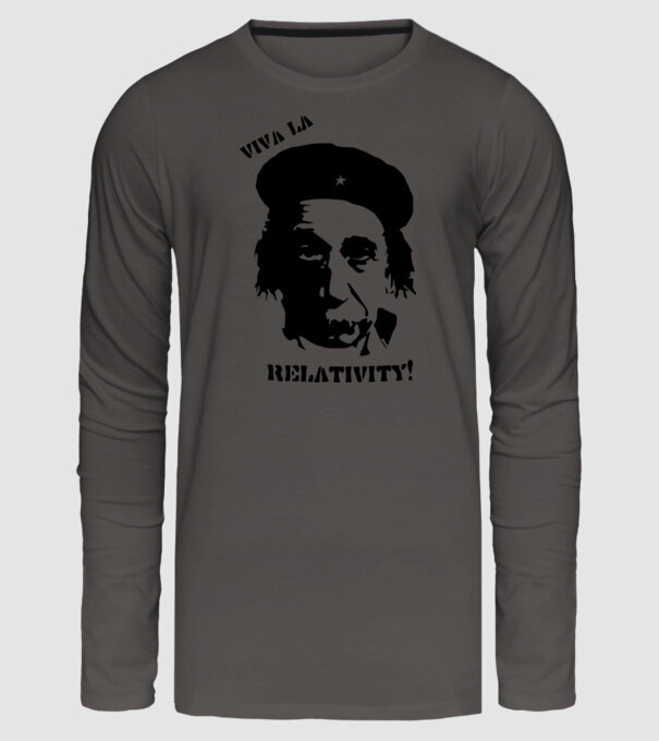Viva La Relativity minta sötétszürke pólón