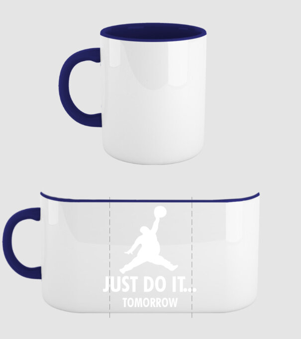 Just do it! Tomorrow... minta sötétkék pólón