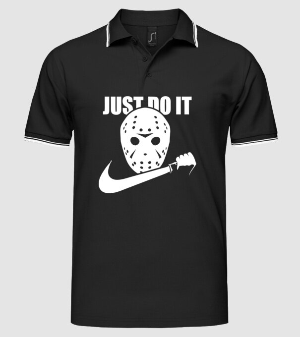 Jason - Just do it! minta fekete pólón