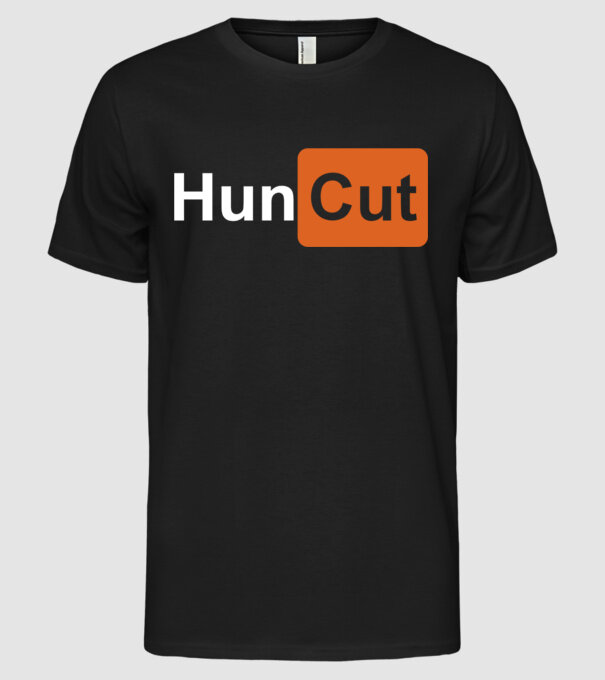 HunCut minta fekete pólón
