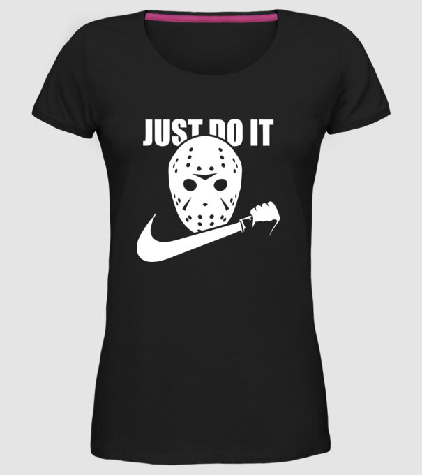 Jason - Just do it! minta fekete pólón