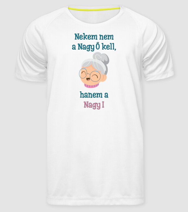 NagyI minta fehér pólón