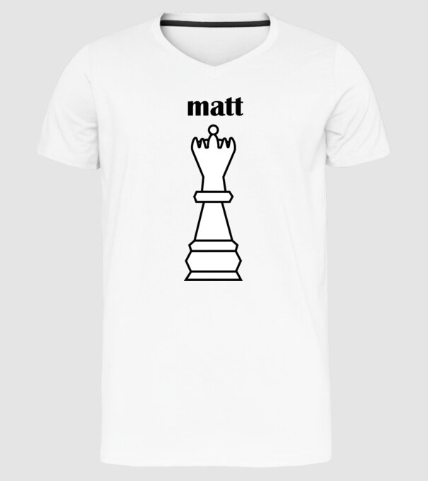 Sakk-matt - páros (lány) minta fehér pólón