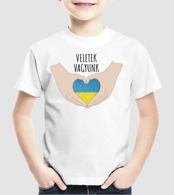 Ukrajna - veletek vagyunk2 minta fehér pólón