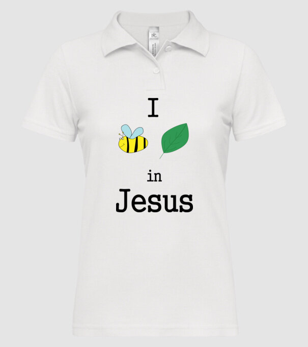 I believe in Jesus minta fehér pólón