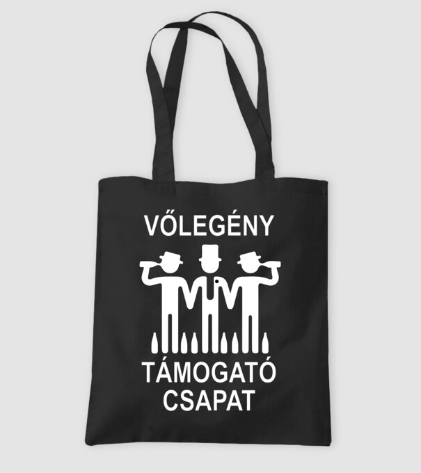 Vőlegény támogató csoport (inverz) minta fekete pólón