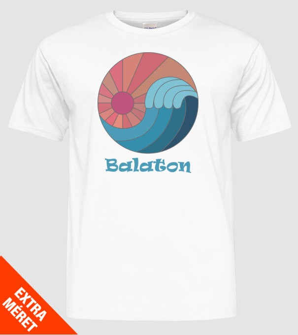 Nap+víz+Balaton minta fehér pólón