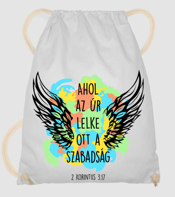 Az Úr lelke - 1 Korintus 3:17 minta fehér pólón