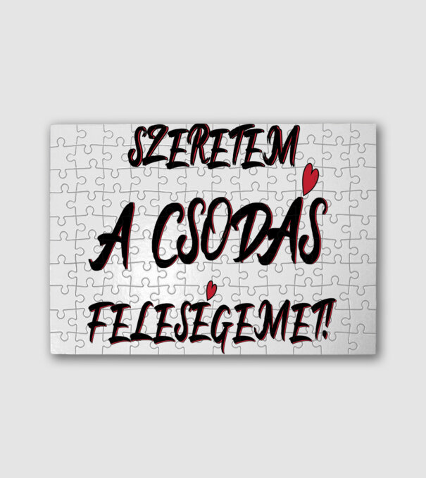 Szeretem a feleségem minta fehér pólón