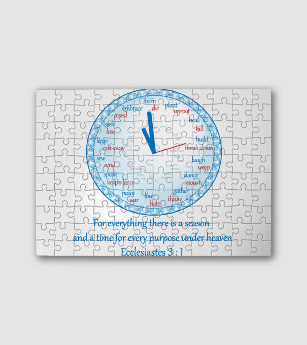 Time for everything - Ecclesiastes 3:1 minta fehér pólón