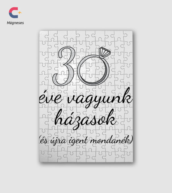 Házasok 30 éve minta fehér pólón