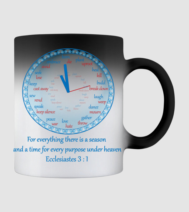 Time for everything - Ecclesiastes 3:1 minta fekete pólón