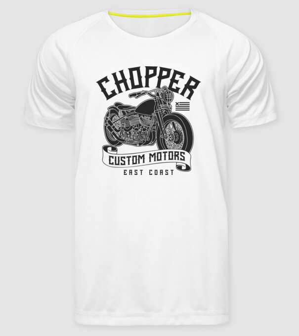 Chopper Custom Motors minta fehér pólón