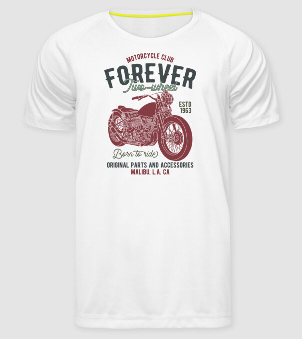 Forever Two Wheel minta fehér pólón
