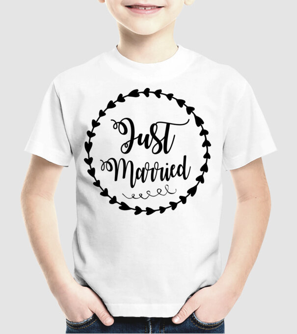 Just married - Póló Esküvőre minta fehér pólón